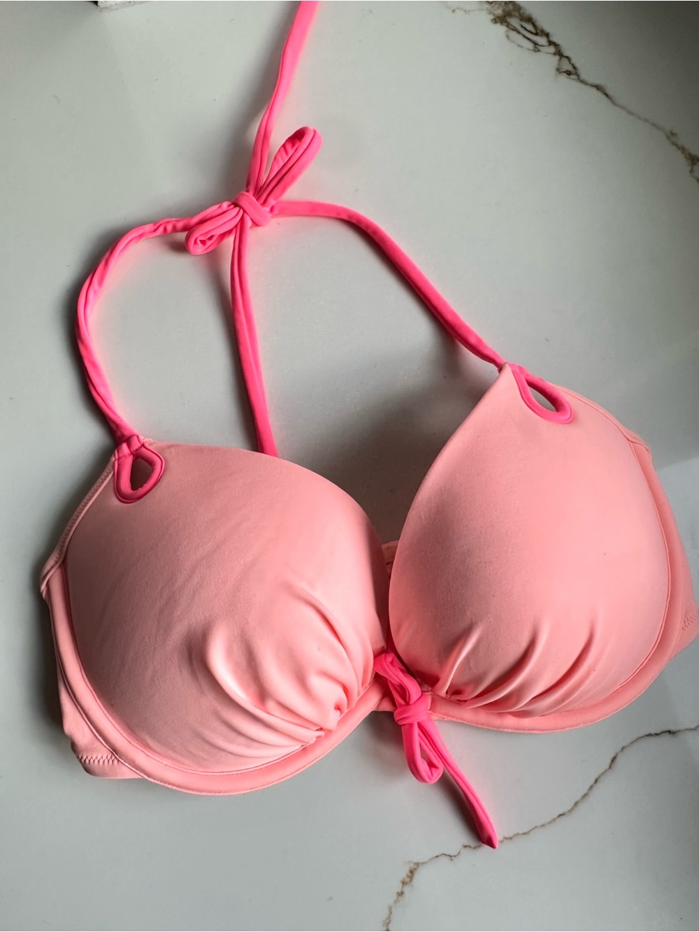 Victorias Secret Pink Push-Up Halter Bikini Top 32DD